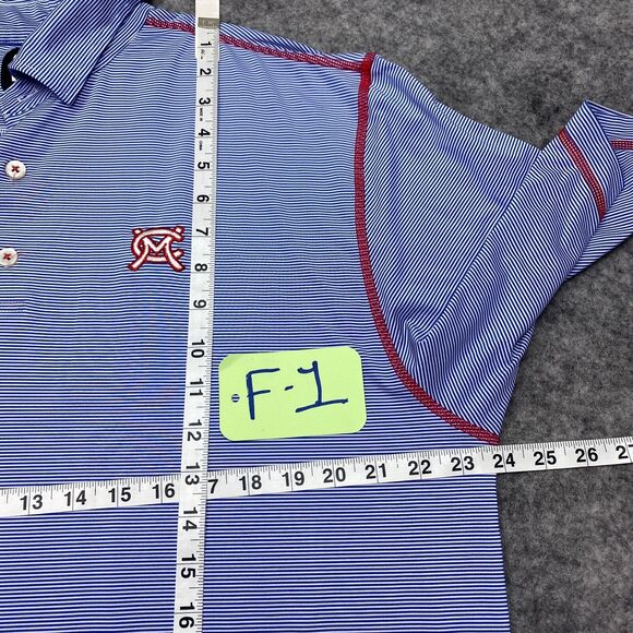 Footjoy Polo Shirt Mens Large Blue Red Pullover Performance Golf Casual - Picture 5 of 9